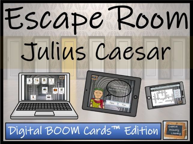 Julius Caesar BOOM Cards™ Digital Escape Room Activity