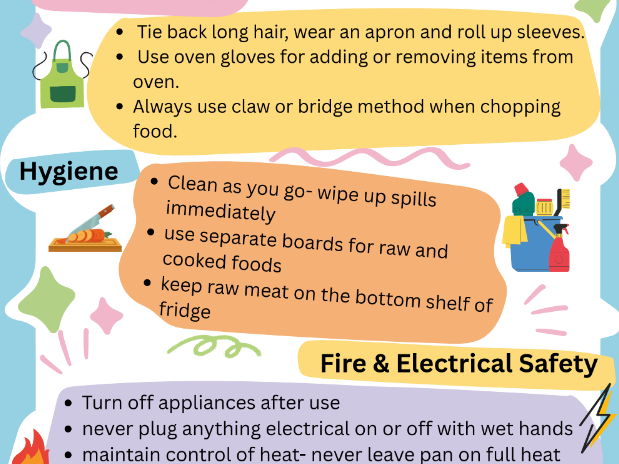 Home Economics Safety & Hygiene Classroom Poster – Printable PDF for Teachers