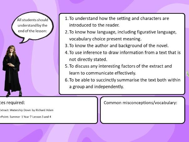 KS3 Whole-Class Reading - Summer 1 (Lesson 3-4)