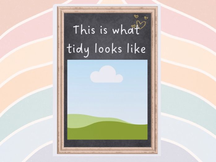 Display - Chalkboard This is What Tidy Looks Like Template