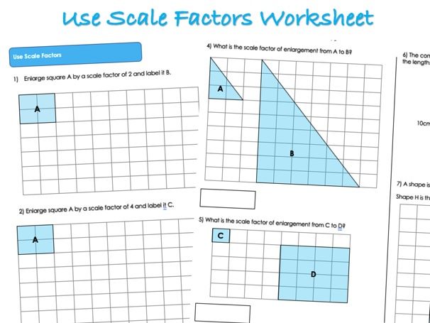 Ratio Worksheet - Use Scale Factors