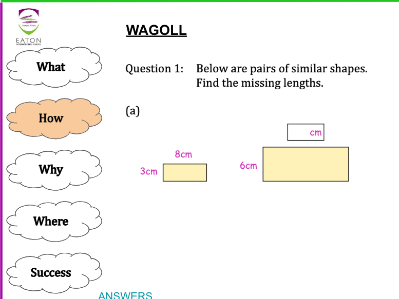 KS3 - Similar Shapes - Missing Lengths