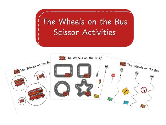 The Wheels on the Bus Scissor Activities