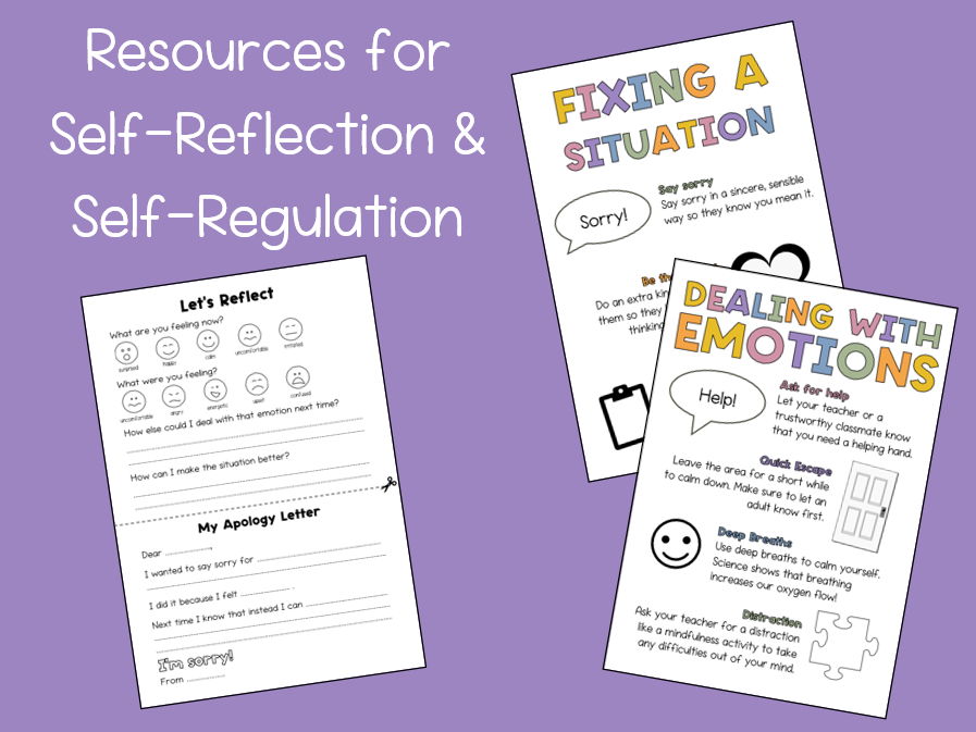 Apology Letter & Self-Regulation Posters