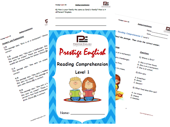 Reading Comprehension Book - Level 1