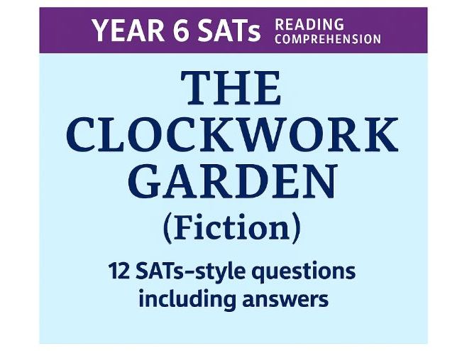 Year 6 SATs Reading Comprehension: The Clockwork Garden (Fiction)