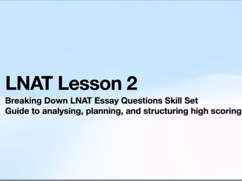 LNAT: Essay Structuring