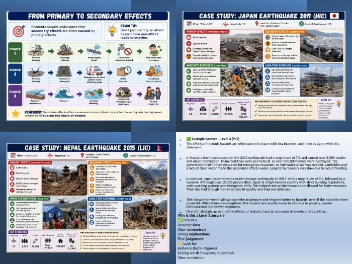 AQA GCSE Geography Lesson 4  Earthquake Case studies