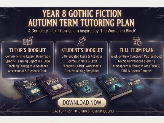 Year 8 Gothic Fiction Autumn Term Tutoring Plan & Booklets