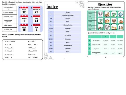 Full booklet KS3 Spanish - 4 topics