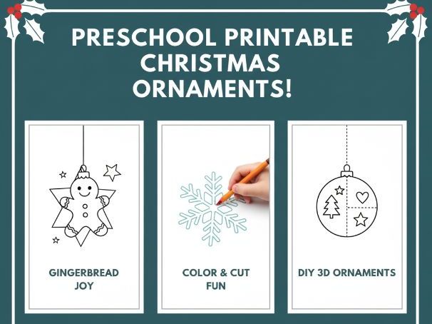 Little Hands, Big Joy: Preschool Printable Christmas Ornaments!