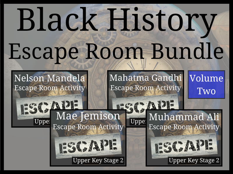 Black History Volume II Escape Room Activity Bundle | Year 5 or Year 6
