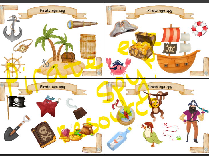 Pirate Eye Spy Activity EYFS