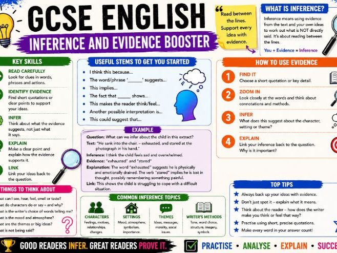 GCSE English - Inference and Evidence Booster