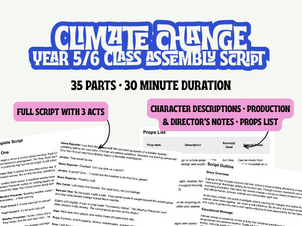 UKS2 Climate Change Assembly Script