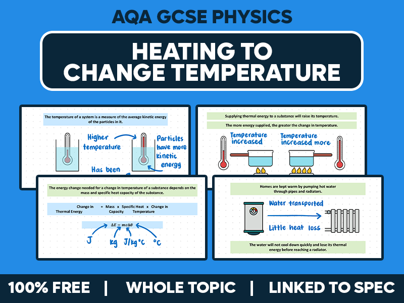 GCSE AQA Physics Complete Lesson - Heating to Change Temperature