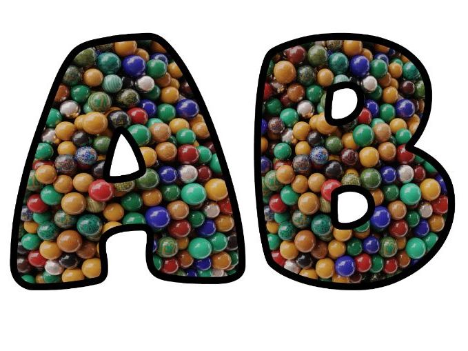 Colorful Balls Classroom Display | Lettering Set | Upper & Lowercase, 0-9 and Signs