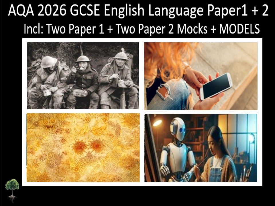 Four AQA 2026 GCSE English Language Paper 1 + 2 Mocks | Models