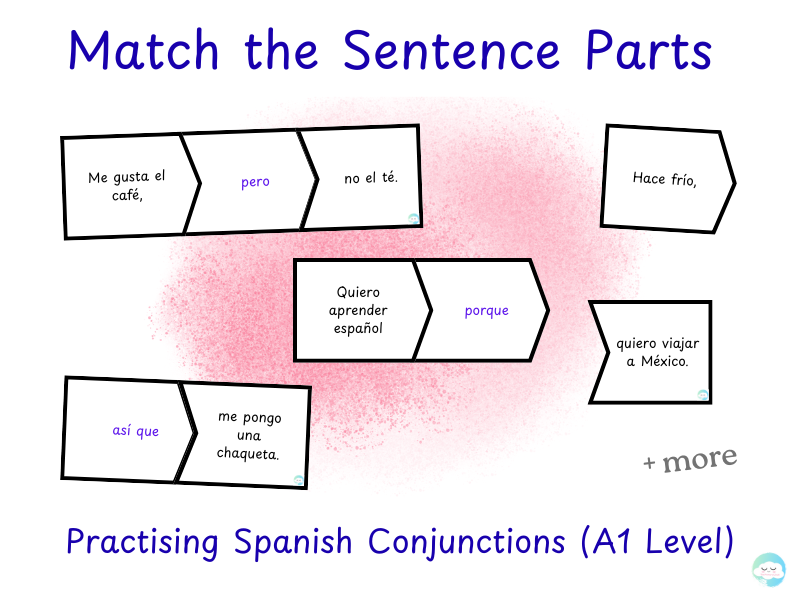 Match the Sentence Parts: Practising Spanish Conjunctions (A1 Level)