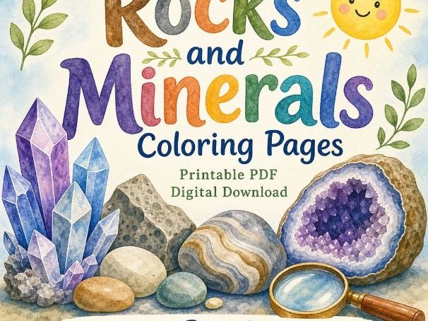 Rocks and Minerals Coloring Pages