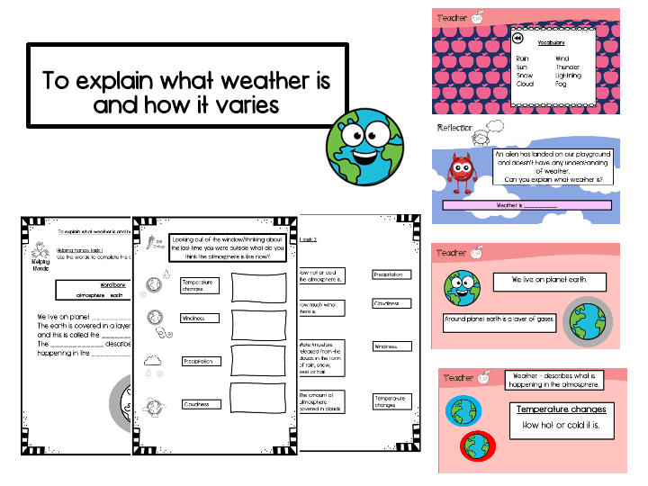 To explain what weather is and how it varies