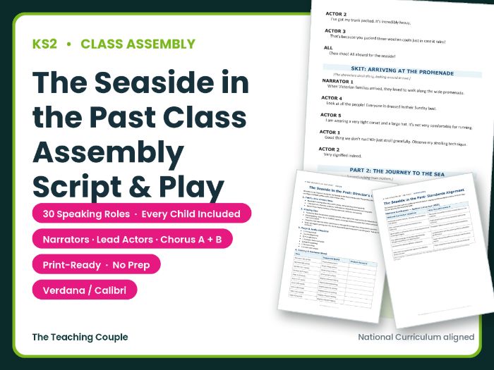 The Seaside in the Past Class Assembly Script & Play | Years 4–7 | No Prep Drama