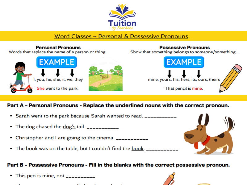 9. 11+ English - Reading Comprehension: Inference & Retrieval ; Grammar: Pronouns & Relative Clauses