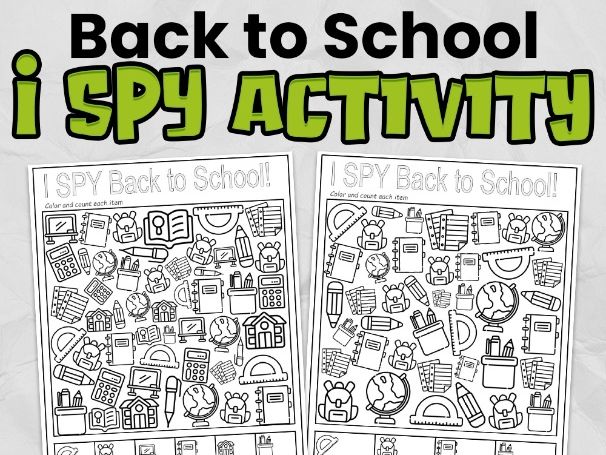 Back to School I Spy Counting Activity – EYFS/Reception Maths