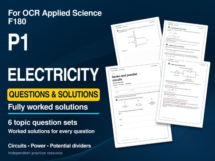 OCR AAQ Applied Science - F180 P1 Practice Questions