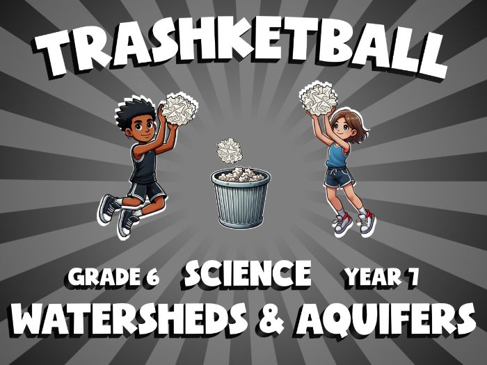Watersheds & Aquifers TRASHKETBALL Science Game | No-Prep Year 7 Review Activity