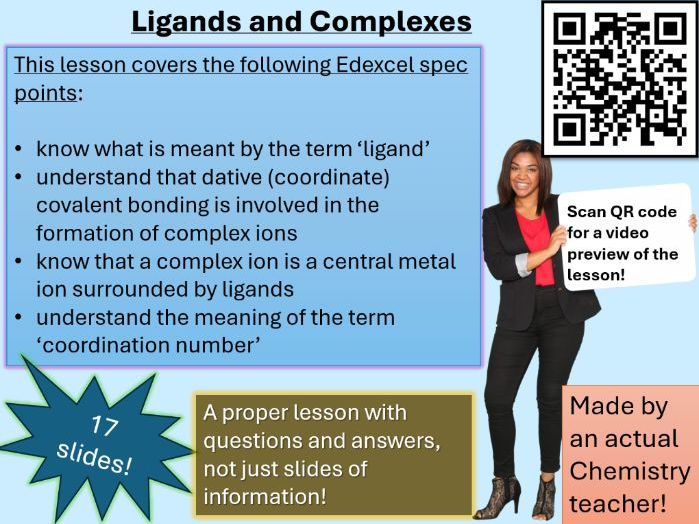 Ligands and Complexes (scan for video preview)