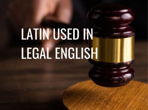 Latin expressions used in legal English