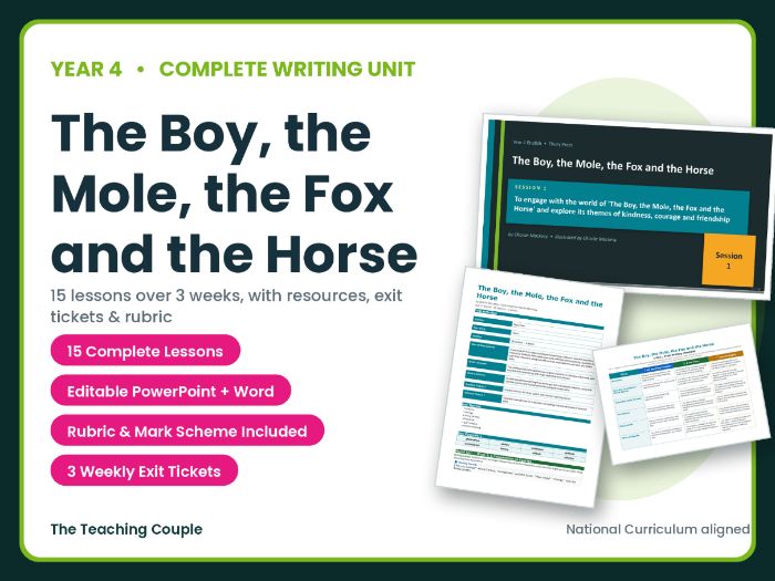 The Boy, the Mole, the Fox and the Horse | Year 4 English Unit