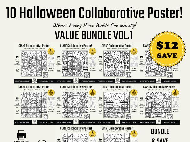 Halloween Collaborative Poster Bundle Vol.1 Bulletin Board