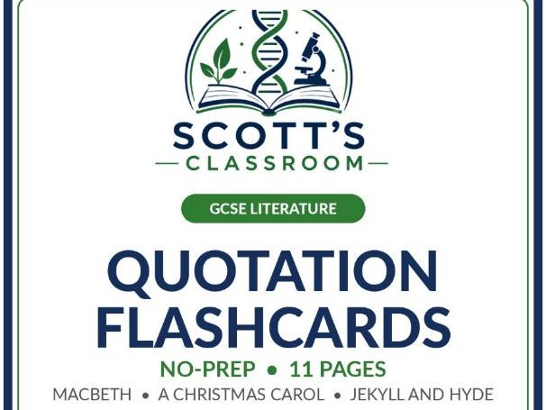 GCSE English Literature Quotation Flashcards