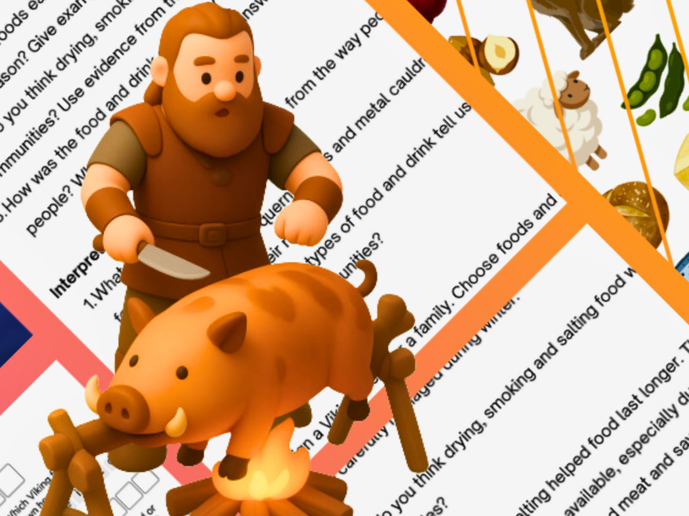 KS2 Vikings - Food, Fashion and Freetime Activities Bundle