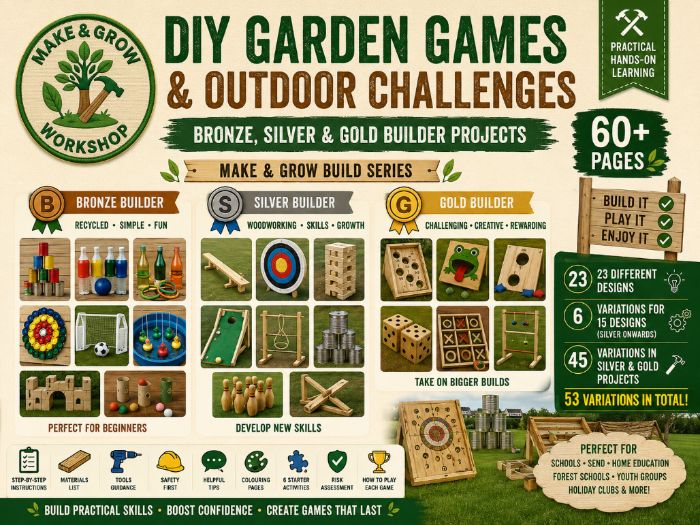 DIY Garden Games & Outdoor Challenges | Bronze, Silver & Gold Builder Projects | Make & Grow Build S