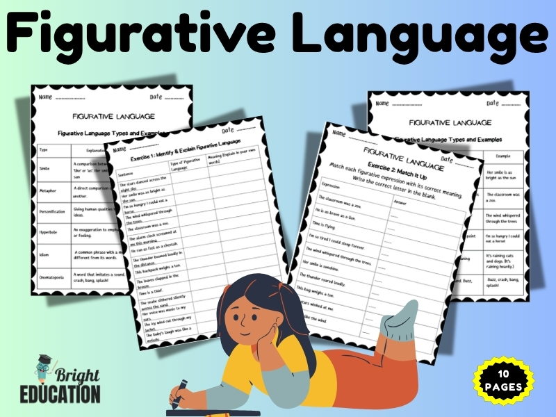Figurative Language Practice - Grammar Review Activity