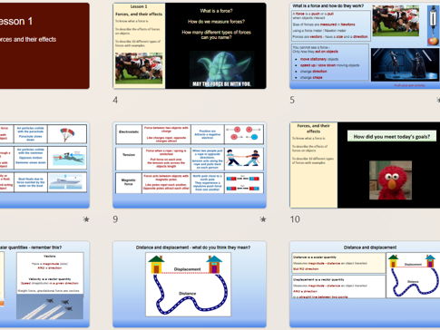 Edexcel IGCSE Physics (Double Award) – Topic 1c Forces Complete Unit of work Mega Bundle