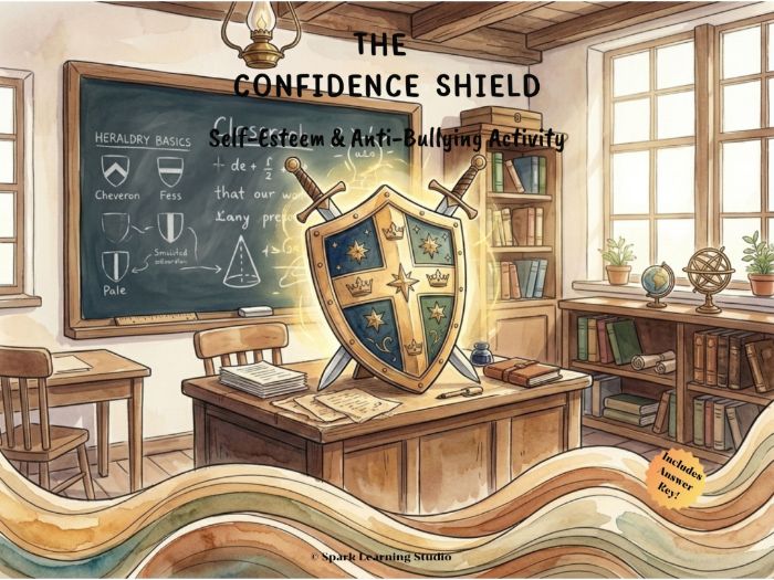The Confidence Shield - Self-Esteem & Anti-Bullying PSHE Activity (KS2 / Years 3-6)