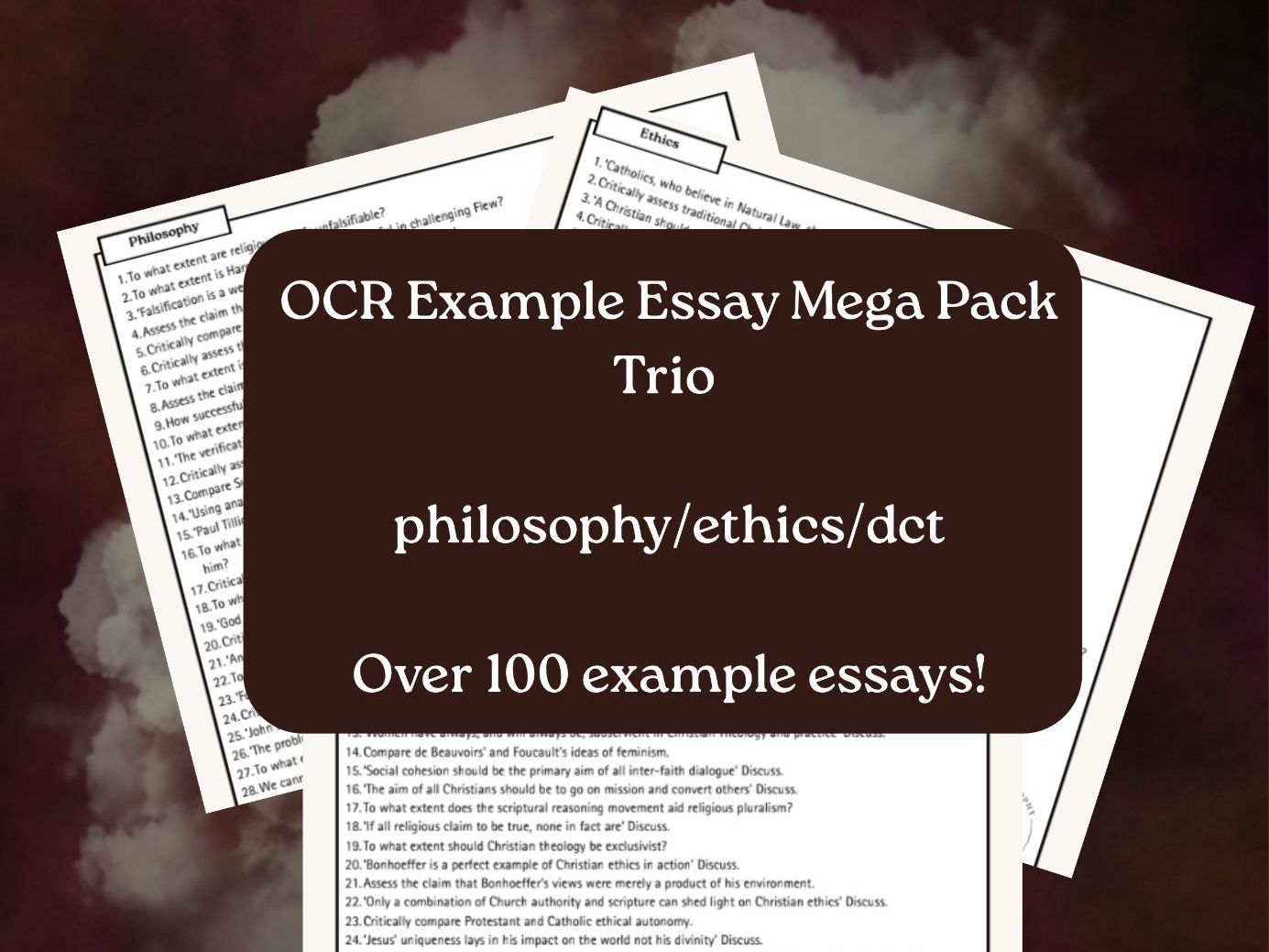 OCR Example Essay List TRIO