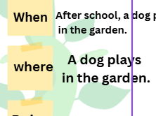 Grow a sentence poster