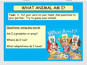 Predator and Prey- What am i? game, with Arebic translation