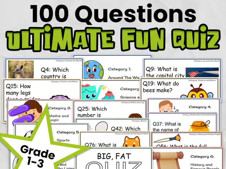 General Knowledge Quiz | End of Term Quiz & Classroom Game | Years 2–4