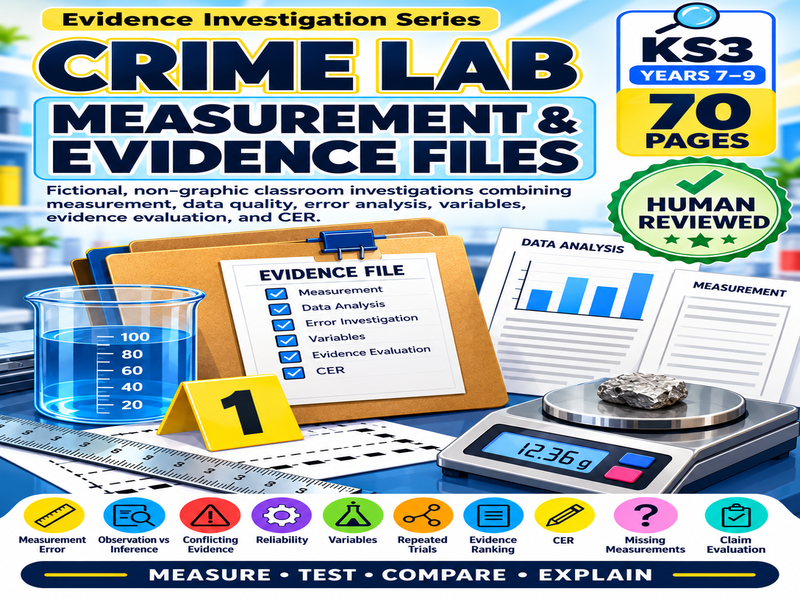Crime Lab Measurement & Evidence Files | KS3 Science & Maths | Years 7–9