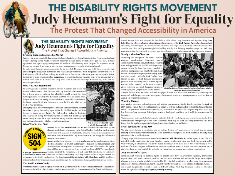 Judy Heumann Disability Rights Movement