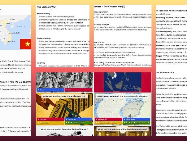 KS3/GCSE Modern World - The Vietnam War: Introduction Resource Pack