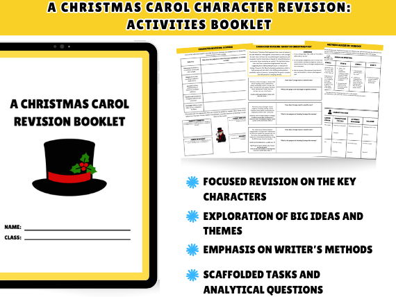 A Christmas Carol: Character and Methods Revision Booklet