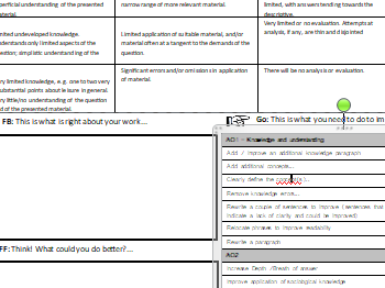 Sociology feedback sheet - 30 marks