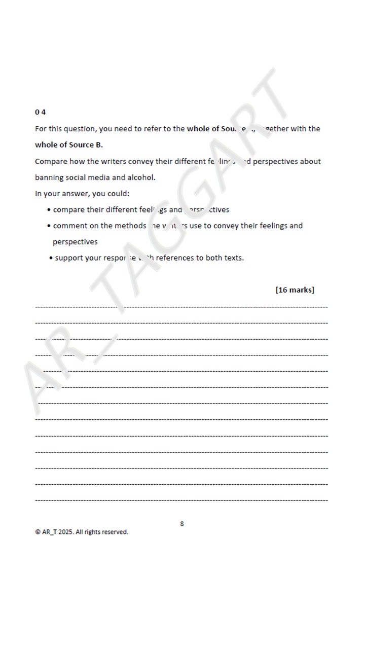 One AQA 2026 English Language Paper 2 Mock | Models - (Soc) | Teaching ...